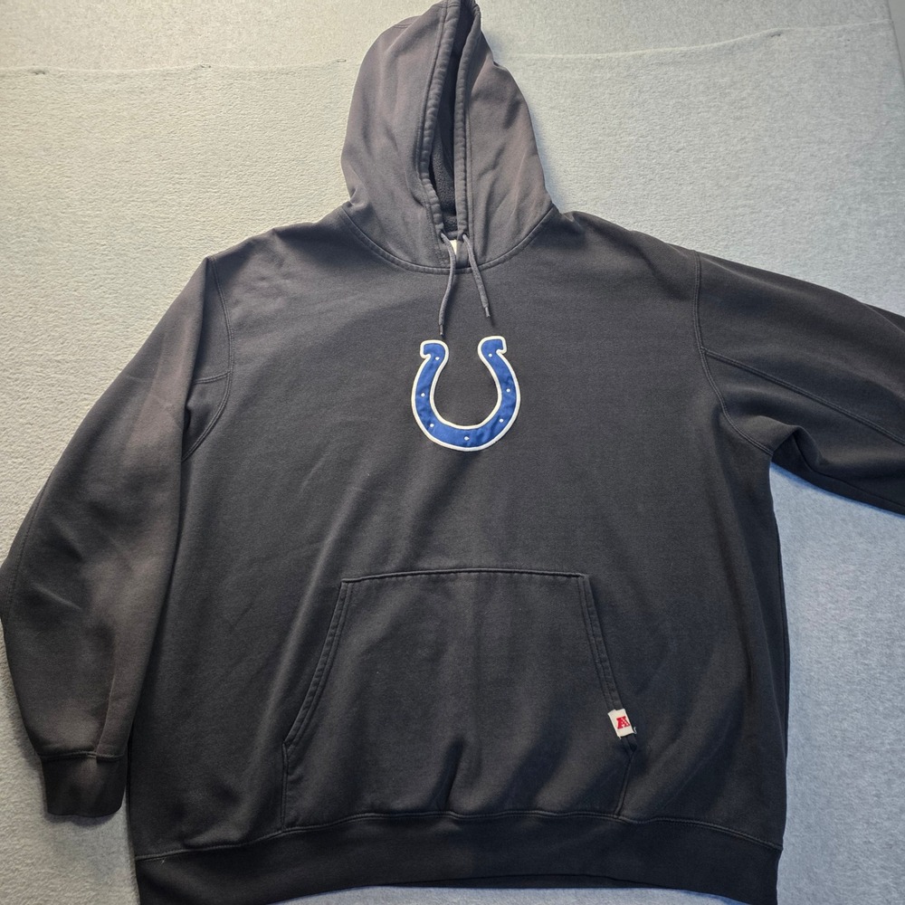 Apparel Indianapolis Colts Hoodie Sweatshirt Mens XXL Black Pullover NFL Team